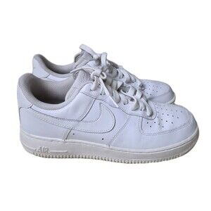 Nike Air Force 1 White Low Top Leather Sneaker DD8959-100 Women’s US 9